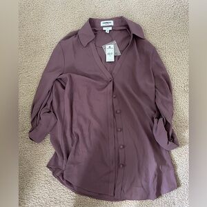 Express portofino shirt size XS slim fit dark lavender color